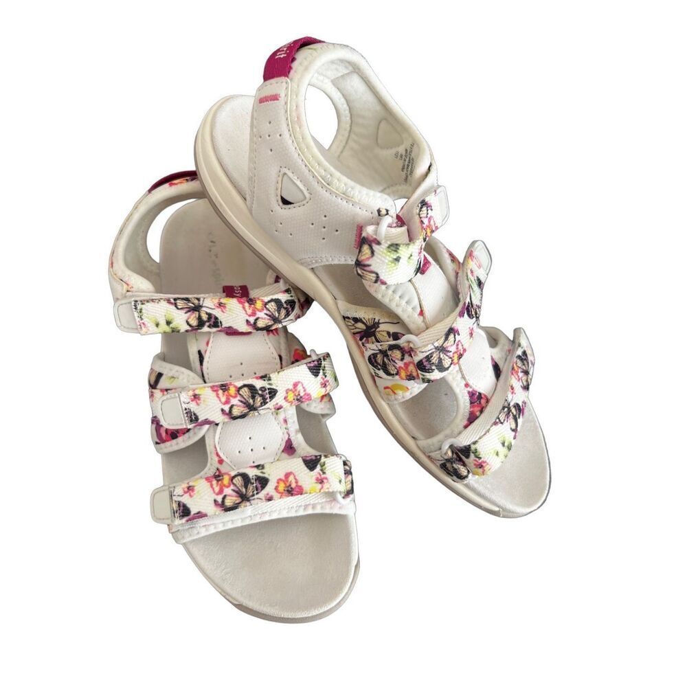 Easy Spirit Selocke Floral Adjustable Strappy Nylon Sandals Size 8.5